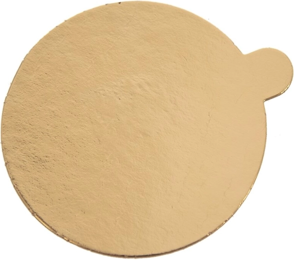 Złota cienka podkładka pod mini torcik 10 cm (okrągła)