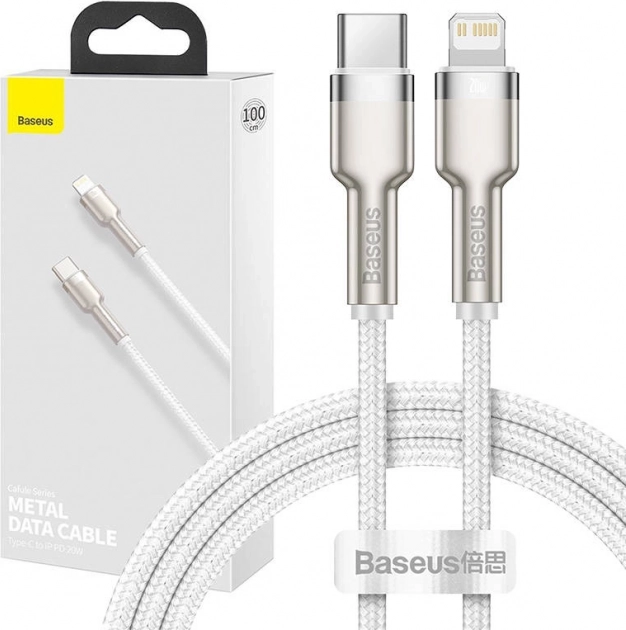 Kabel USB-C do Lightning Baseus Cafule z szybkim ładowaniem 20W, 1m