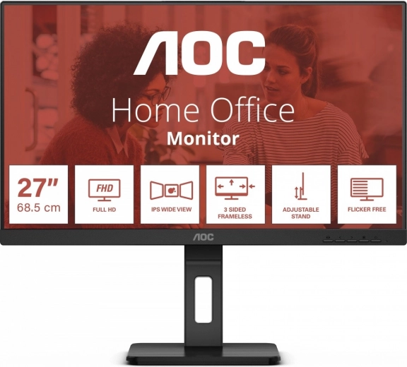 Monitor 27" IPS AOC z HDMI i DP, Pivot, Głośniki