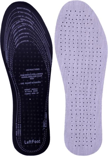 Wkładki do butów z bawełnianej tkaniny i lateksu – 1 para