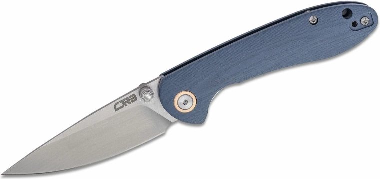 Nóż składany CJRB Feldspar Small, 7,6 cm, stonewash, szary, G10