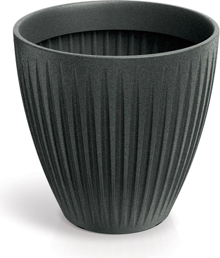doniczka latia round midl 48 cm czarny granit