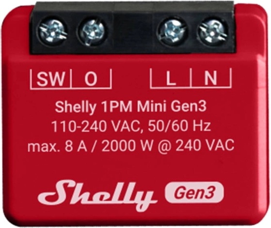 Inteligentny przełącznik Shelly 1PM Mini Gen3 z Wi‑Fi i Bluetooth