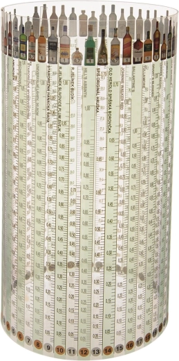 Cylinder miarowy z tworzywa UH do alkoholu ze skalą do 47°