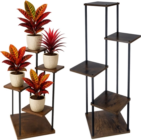 Stojak na kwiaty RUHHY 107 cm w stylu loft