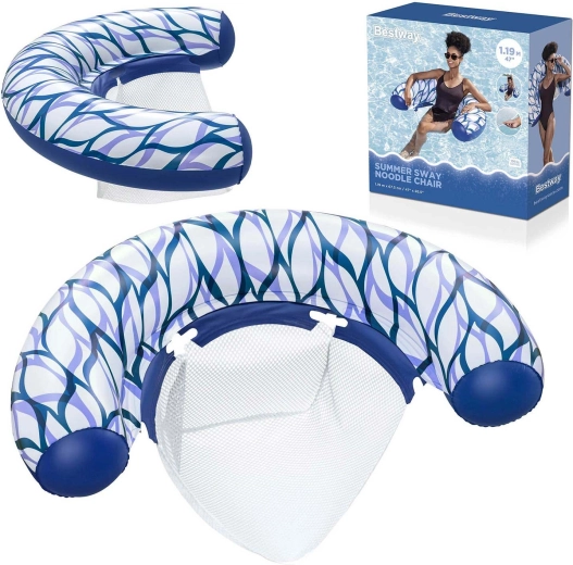 Bestway Summer Sway dmuchany pływający fotel z siedziskiem z siatki - 1 sztuka