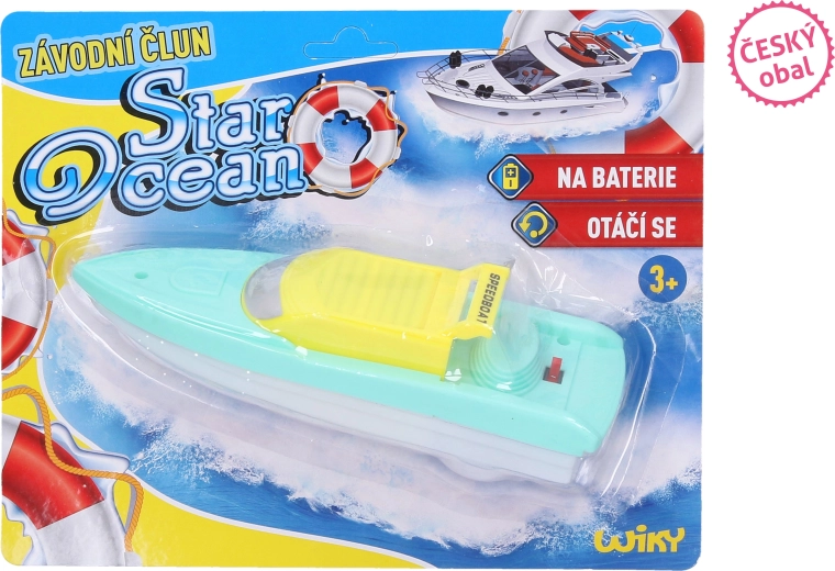 Plastikowa łódka wyścigowa do wody na baterie 18 cm