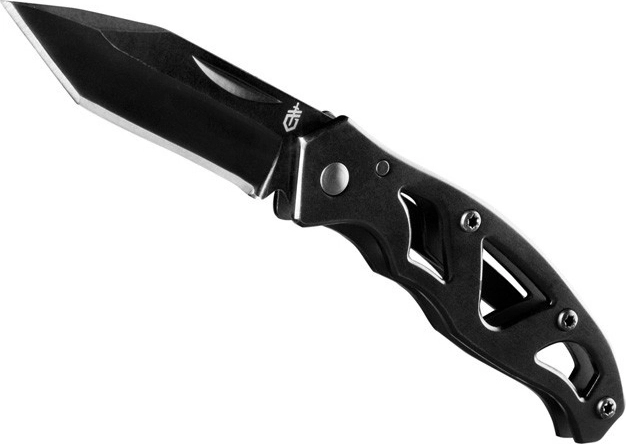 Gerber Paraframe Mini Black nóż składany 5,6 cm – cały czarny, w całości metalowy