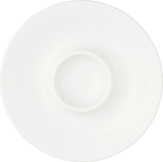 Porcelanowy spodeczek na jajko 12,5 cm kremowy