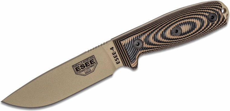 ESEE Model 4 uniwersalny nóż survivalowy Desert Tan