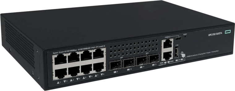 HPE Networking CW 2150 przełącznik 8× Gigabit PoE+ 2× SFP 2× SFP+ 125 W
