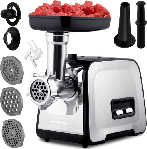 Elektryczna maszynka do mięsa BERDSEN 1200 W z biegiem wstecznym