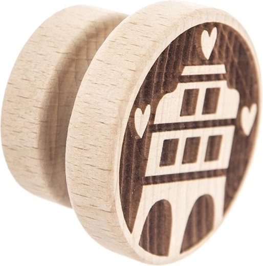 Drewniany stempel do ciasta – domki