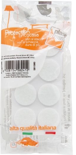 Filcowe samoprzylepne podkładki pod meble 24 mm, białe (16 szt.)