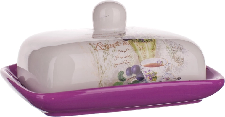 Ceramiczna maselniczka Lavender 17,5 × 13 cm