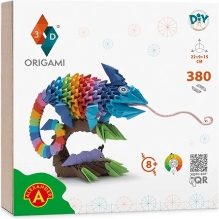 Origami 3D kameleon