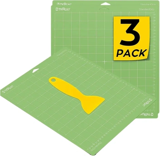 Maty do cięcia HTVRONT 34,8 × 37 cm, zielone - zestaw 3 szt.