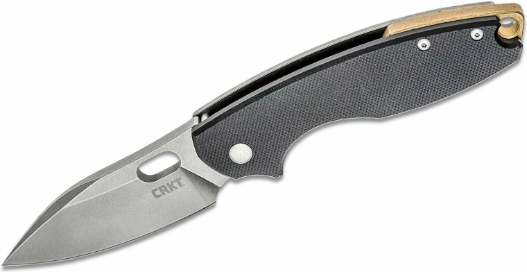 Nóż składany CRKT Pilar III Black, D2 Stonewash, G10