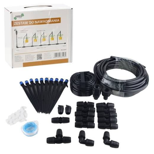 Zestaw nawadniania kroplowego z 10 regulowanymi kroplownikami