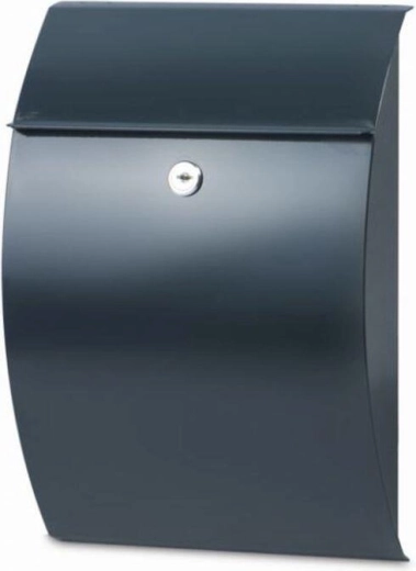 Skrzynka pocztowa CAPRI, antracyt, stal ocynkowana, 300 × 215 × 70 mm