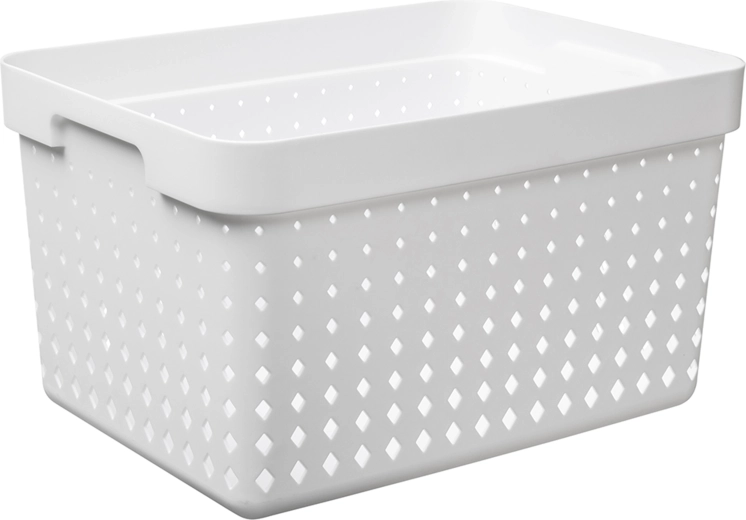 Kosz organizer Seoul duży, biały, 35,7 × 23,8 × 20,9 cm