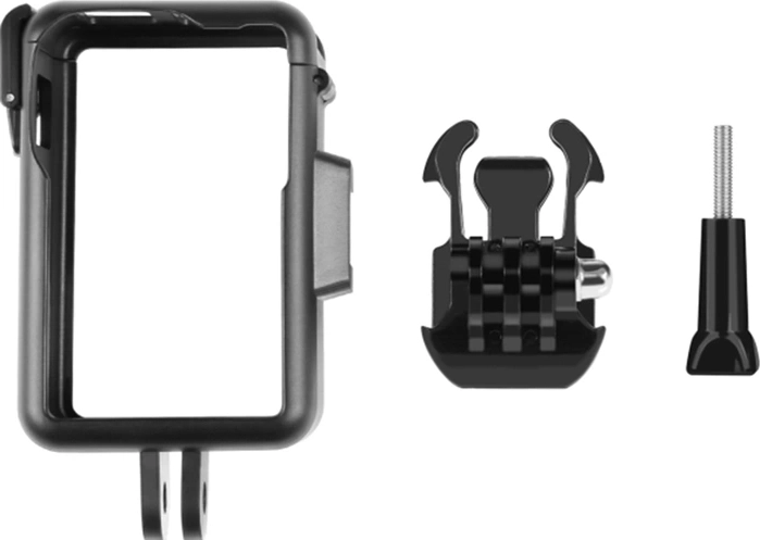 Puluz ramka ochronna z mocowaniem cold shoe do DJI Osmo Action 5 Pro/4/3 (czarna)