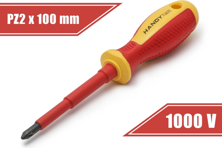 Izolowany śrubokręt PZ2 100 mm do 1000 V