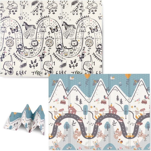 Składana piankowa edukacyjna mata 200 × 150 × 1 cm Nukido