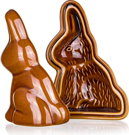 Ceramiczna dwuczęściowa forma do pieczenia Zając 21 × 14,5 × 10 cm
