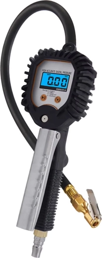 Cyfrowy pistolet do pompowania opon z manometrem LCD BW-001 - 1 szt.