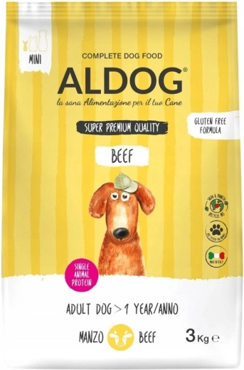 Aldog Beef Mini granulat dla dorosłych psów małych ras, wołowina, 3 kg