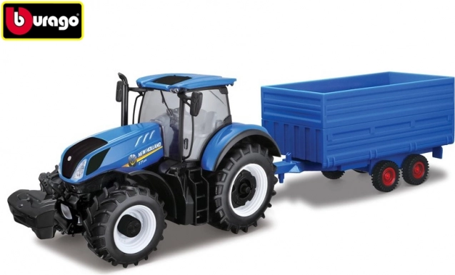 Bburago 1:32 Traktor rolniczy New Holland z przyczepą na siano