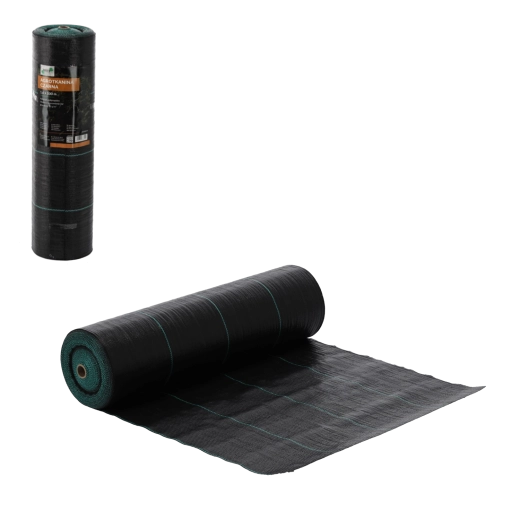 Agrotkanina ściółkująca przeciw chwastom z ochroną UV czarna 1,6 × 100 m 90 g/m²