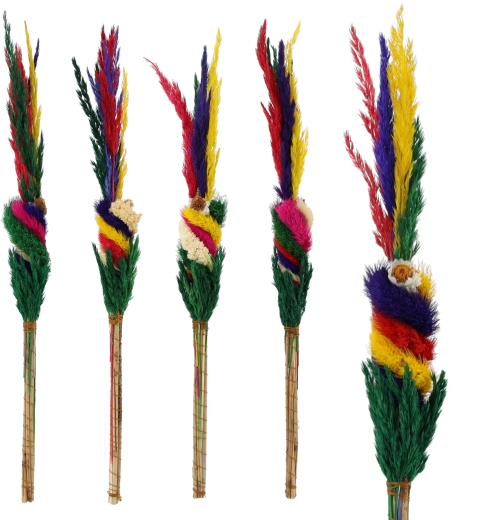 Tradycyjna wielkanocna palma z naturalnych suszonych kwiatów 40 cm