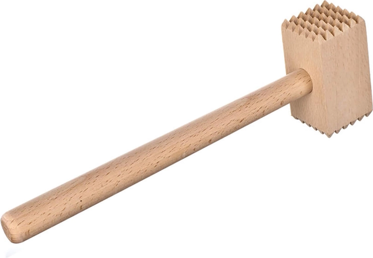 Dwustronny tłuczek do mięsa BRILLANTE z drewna bukowego 28 cm