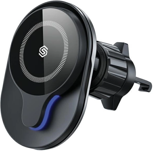 Magnetyczny uchwyt MagSafe na kratkę nawiewu z bezprzewodowym ładowaniem 15 W – czarny