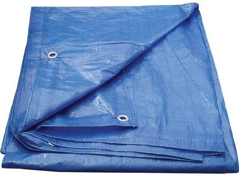 Plandeka ochronna z oczkami 2 × 8 m – ECONOMY, niebieska