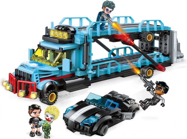 Qman Police Battle Force napad ciężarówki zestaw konstrukcyjny