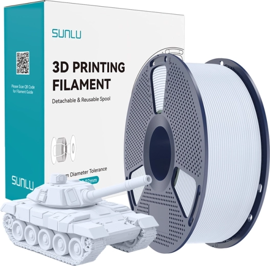 Filament Sunlu PLA+ high-speed biały 1,75 mm