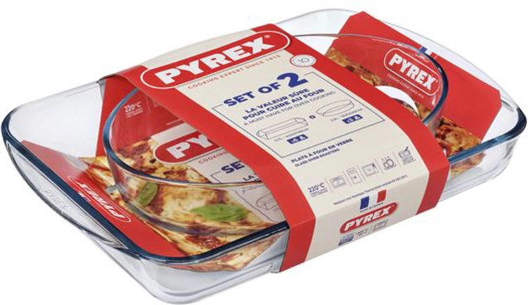 Zestaw szklanych naczyń żaroodpornych PYREX 3,7 l + 2,2 l (2 szt.)