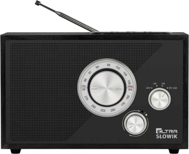 Radio stołowe Słowik z USB, Bluetooth i odtwarzaczem MP3, czarne