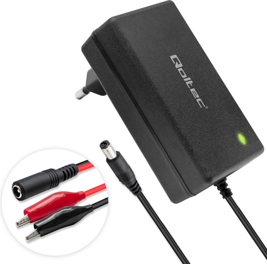 Ładowarka do akumulatorów AGM, GEL i STD 24 V z diodą LED i kablem 1,8 m