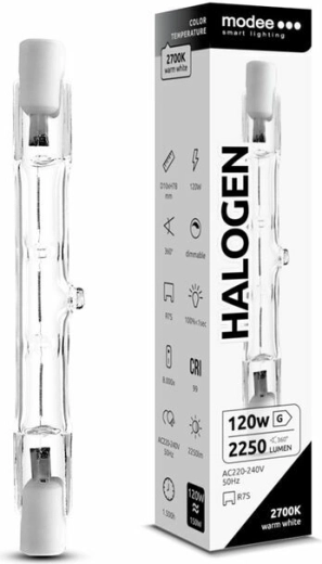 Żarówka halogenowa Modee ECO R7S 78 mm 120 W, ciepła biel