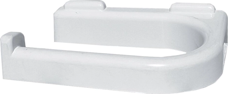Uchwyt na papier toaletowy na ścianę, biały plastik, 15,9 × 11 × 4 cm