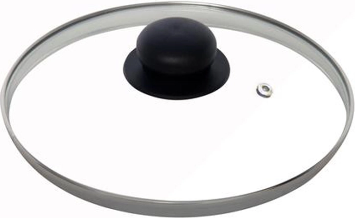 Szklana pokrywka 24 cm z nierdzewną krawędzią