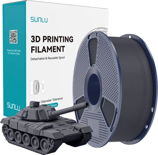 Sunlu PLA+ filament wysokiej prędkości szary