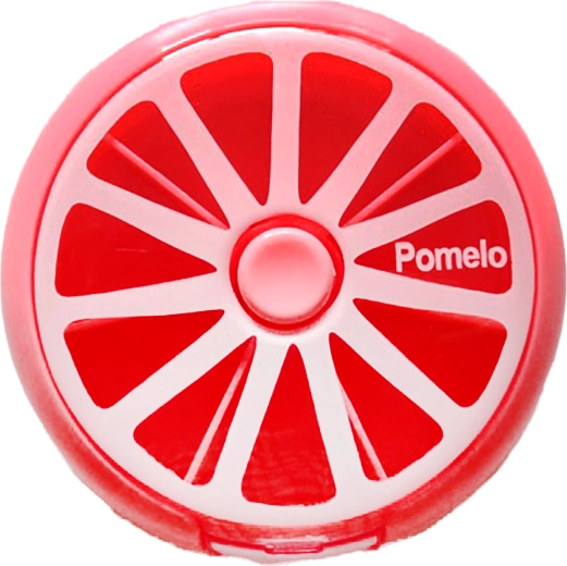 Okrągły dozownik na leki z motywem pomelo 9 × 2,5 cm