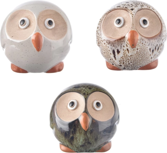 Porcelanowa dekoracja sowa (mix 3 wariantów)