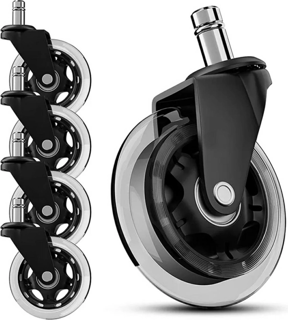 Gumowe kółka do krzesła biurowego 5 szt.