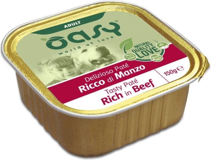 OASY Tasty Pate Adult wołowa pasztetowa karma dla psów 150 g